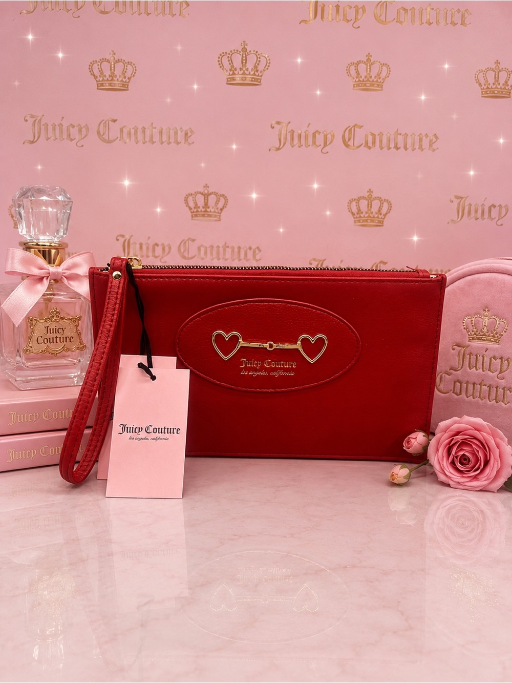 Juicy couture heart to heart wristlet